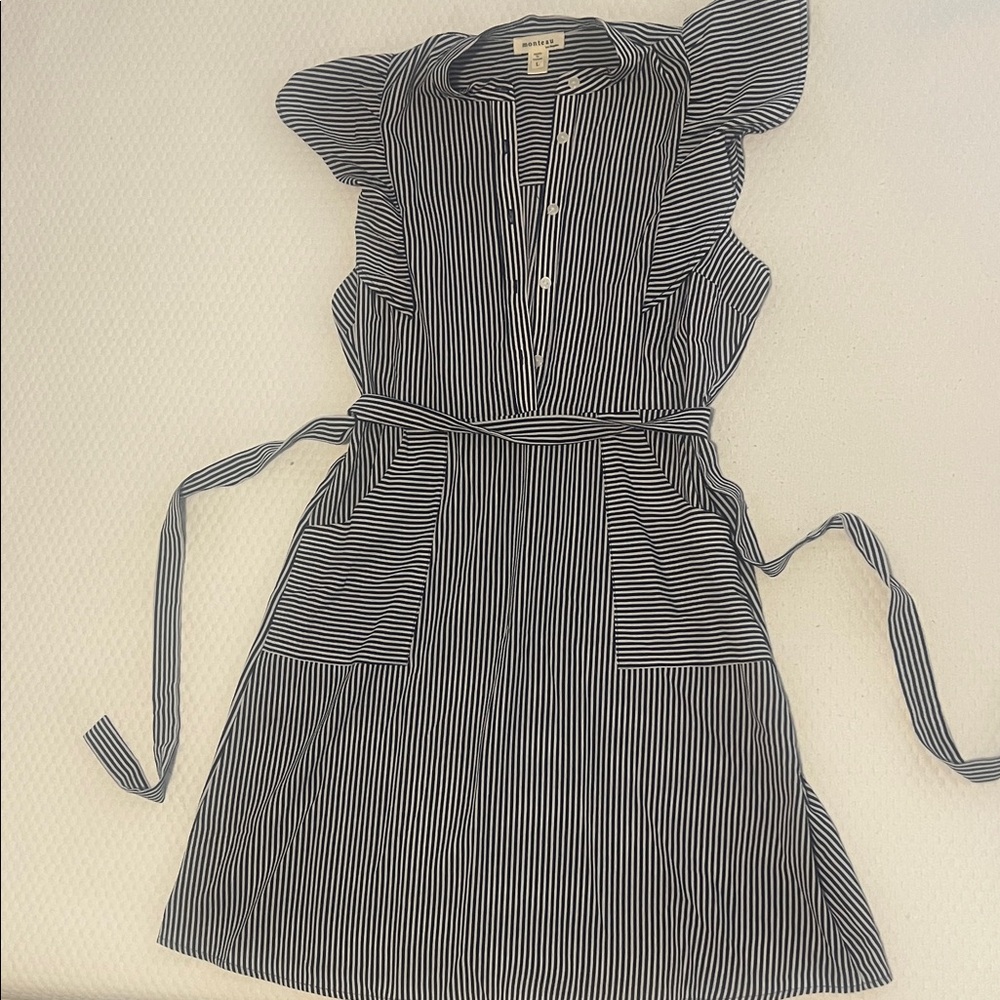 Striped Black and White Mini Dress